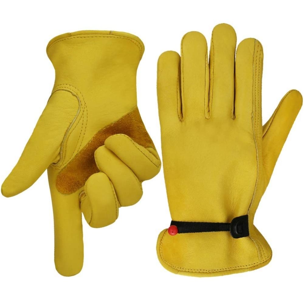 Leather Gardening Gloves: L (Large): image 3