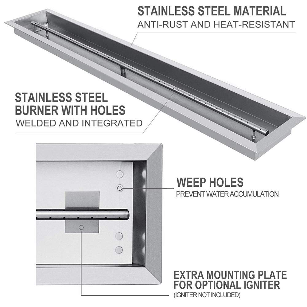 Fire Pit Burner Pan Kit: 76cm H Burner: image 5