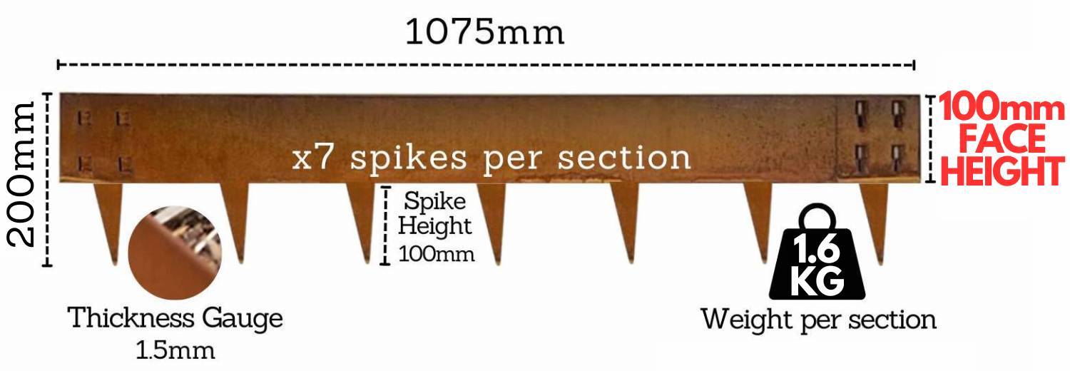 buy 100mm rusted corten steel border edging singapore