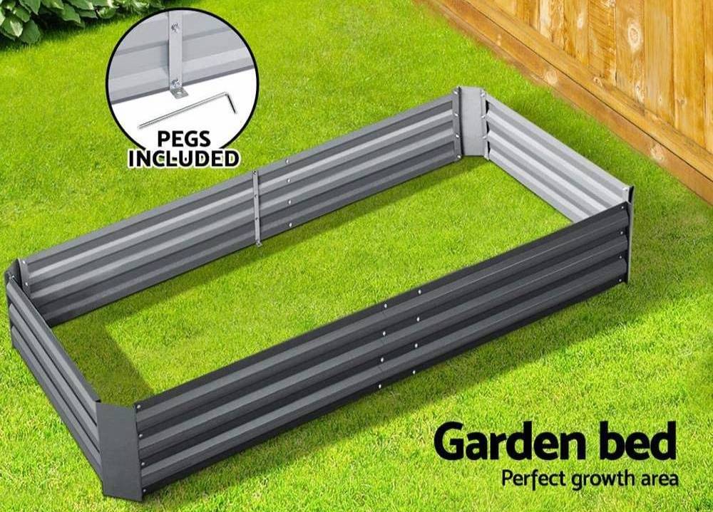 Metal Raised Garden Bed: 180cm x 90cm x 30cm: image 2