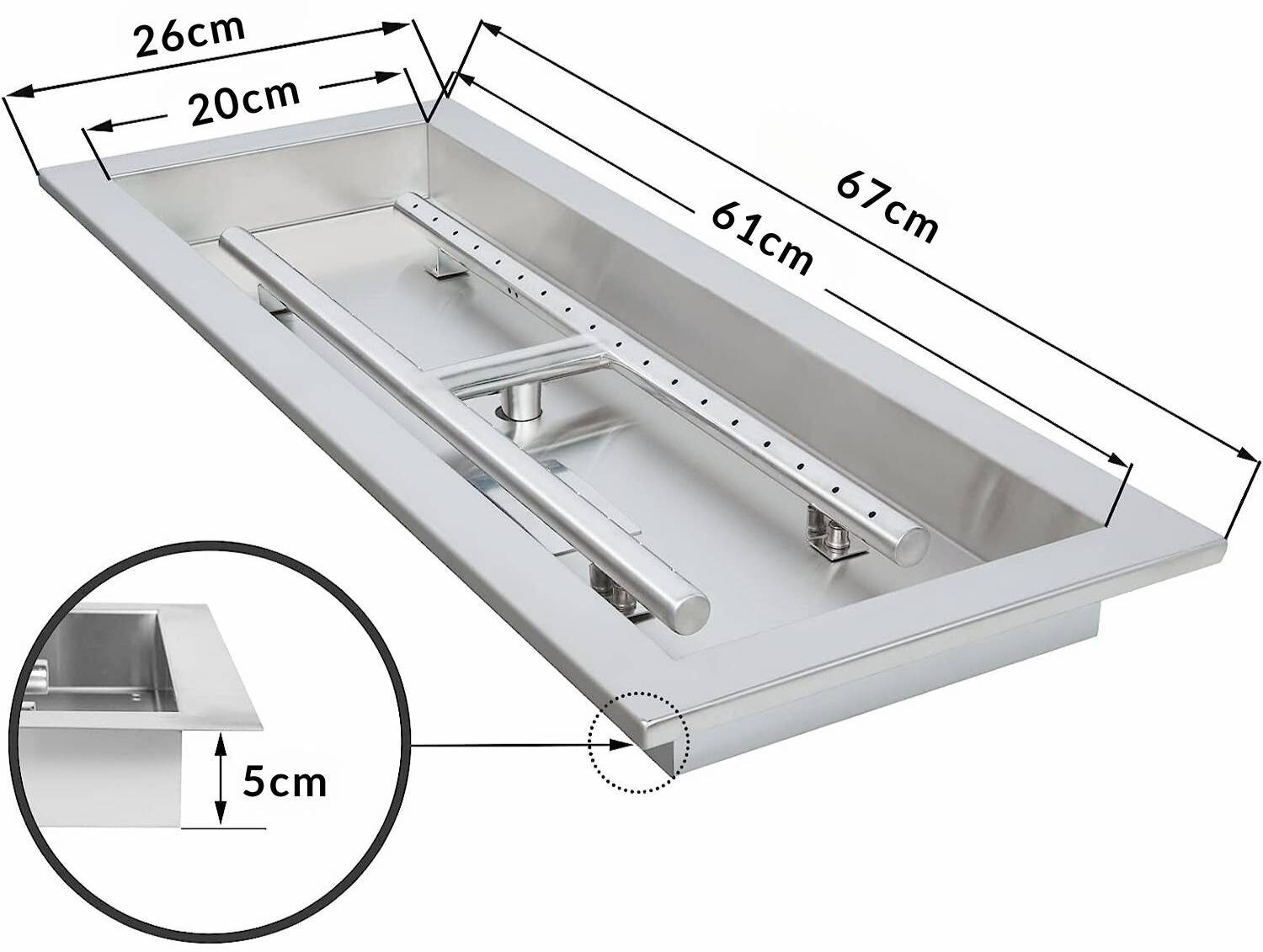 buy firepit burner pan kit