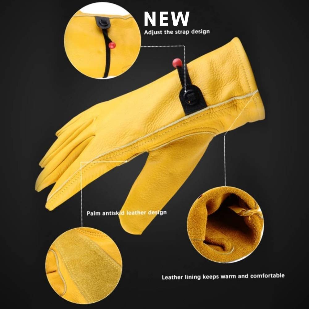 Leather Gardening Gloves: L (Large): image 8